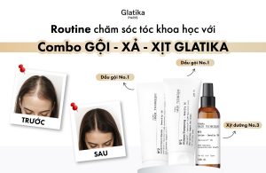 Routine chăm sóc tóc khoa học Glatika Density 2x