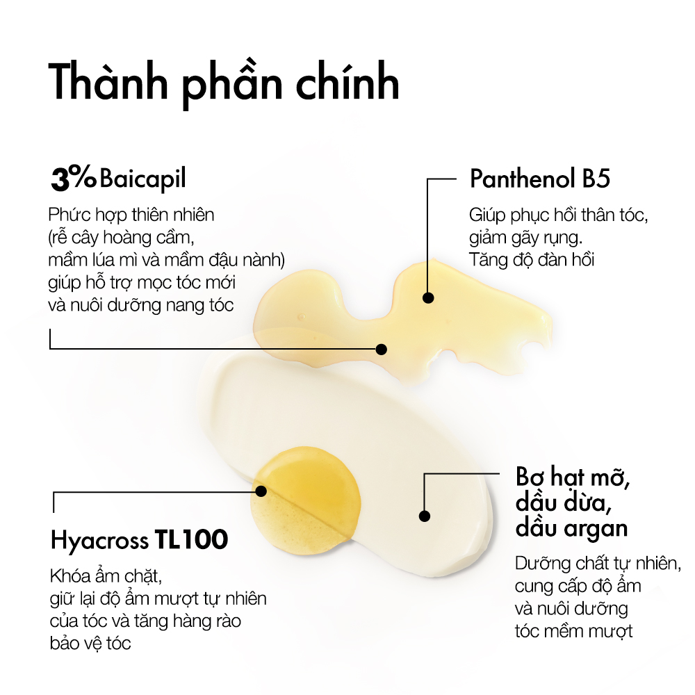 Combo 3 bước Glatika Hair Technique Density 2X gồm dầu gội, dầu xả và xịt dưỡng giúp tóc chắc khỏe