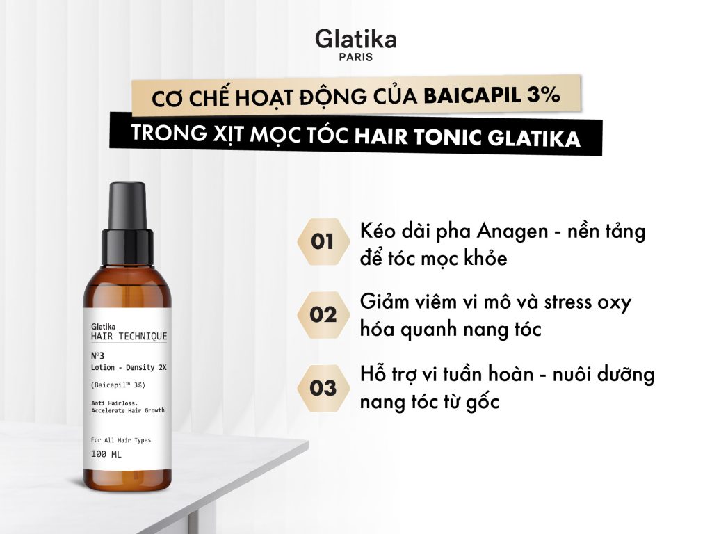 Cơ chế hoạt động Baicapil 3% Glatika Lotion