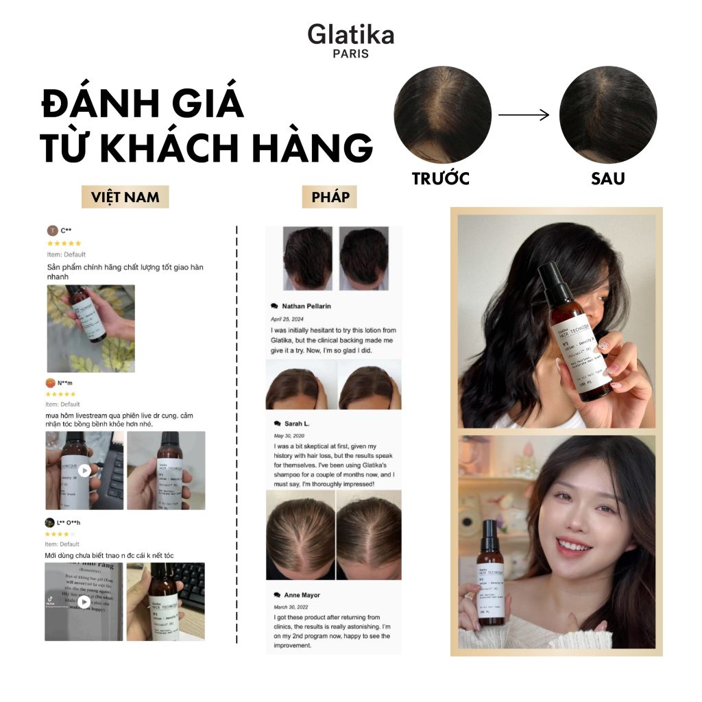 Đánh giá khách hàng Glatika Lotion Hair Technique