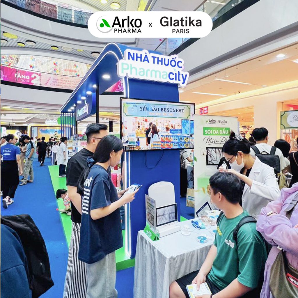 Glatika x Arkopharma - Soi da đầu tại Pharmacity