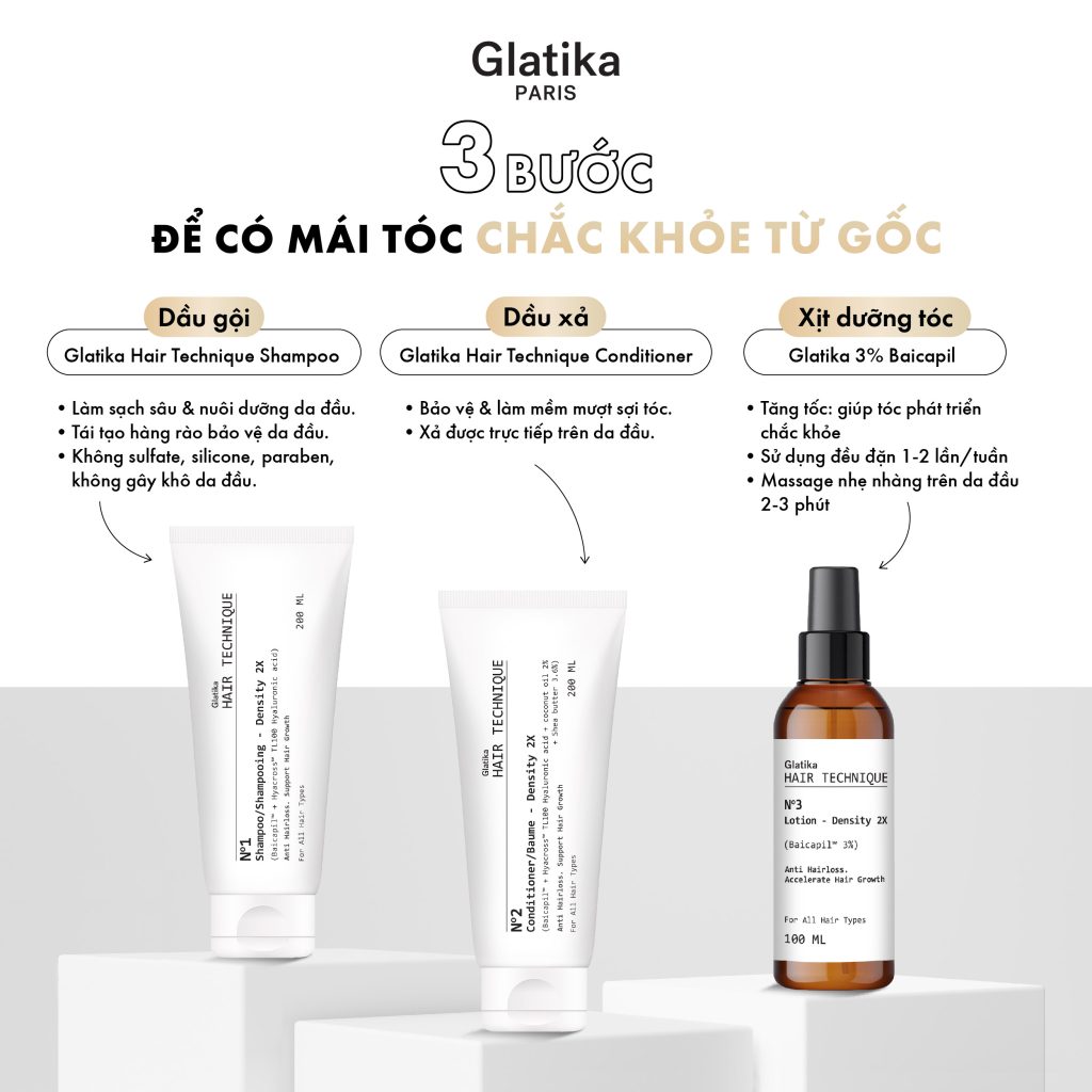 Các bước để có mái tóc chắc khỏe