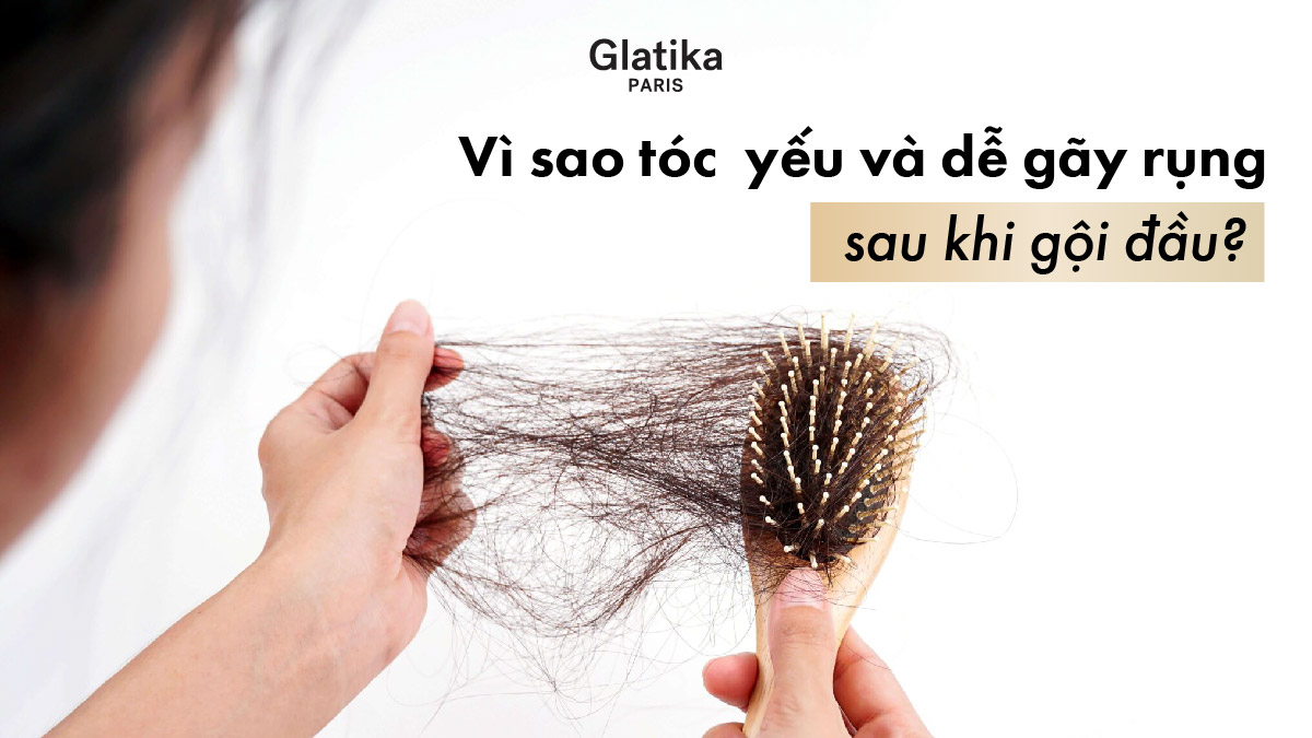 Vì sao tóc yếu và dễ gãy rụng sau khi gội đầu?